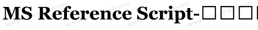 MS Reference Script字体转换